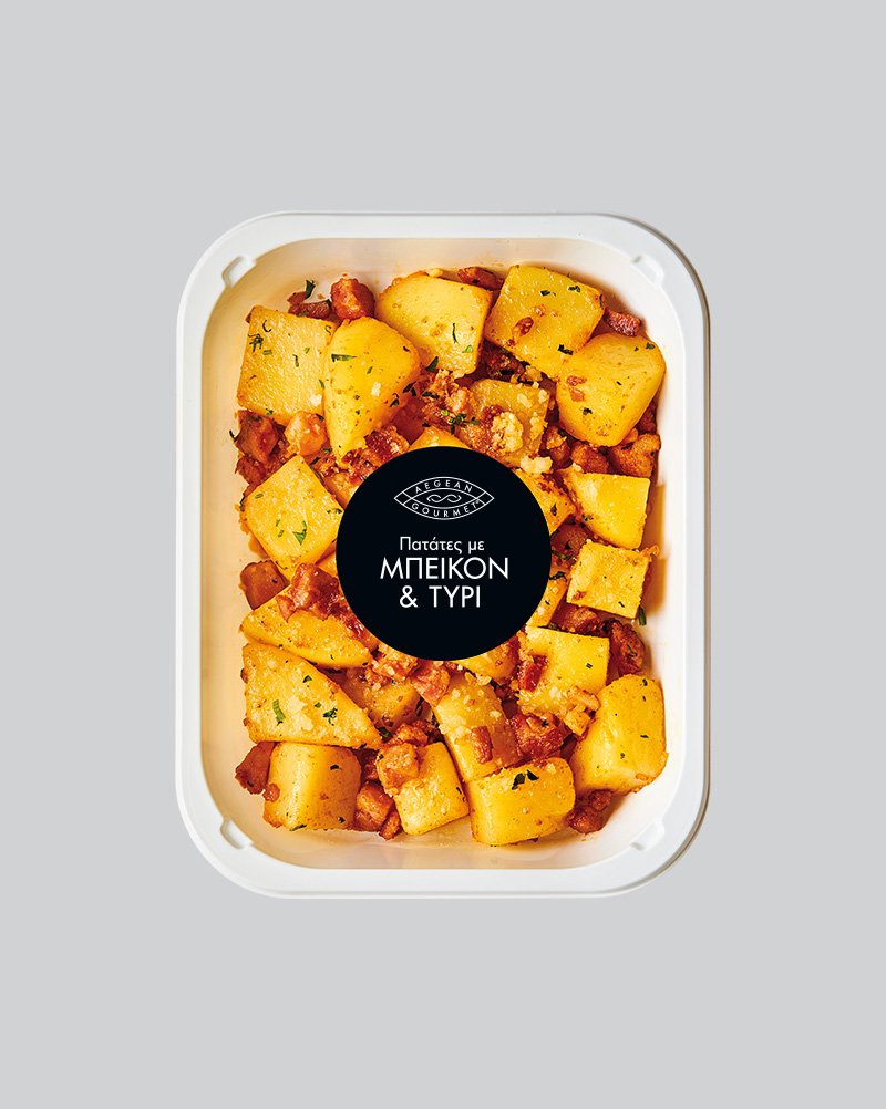 Πατάτες με μπέικον & τυρί