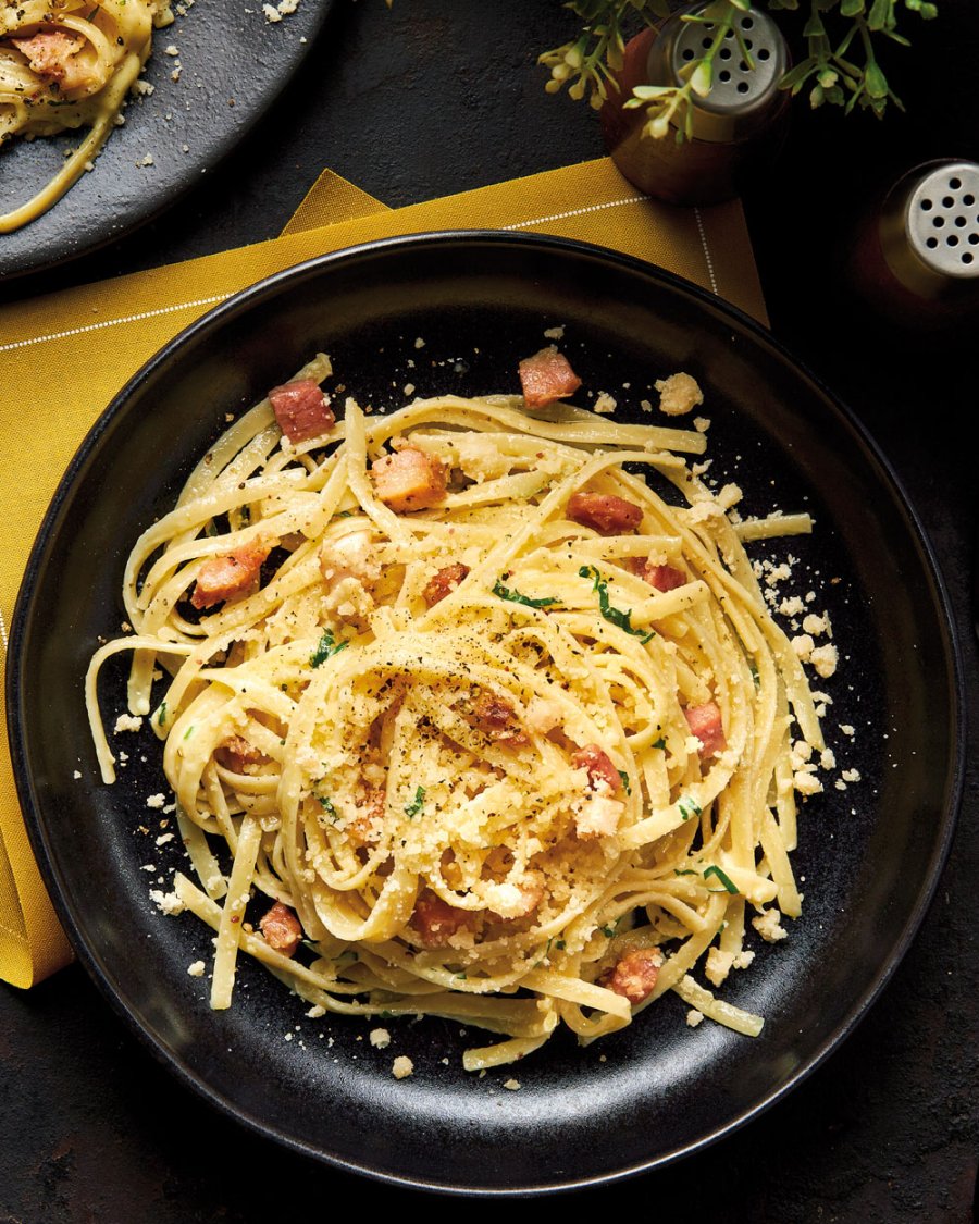 Linguine with Carbonara Sauce