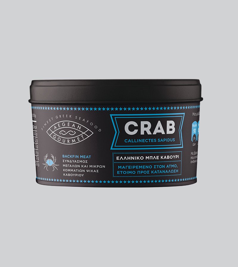 Κομμάτια ψίχας ολόφρεσκου μπλε καβουριού